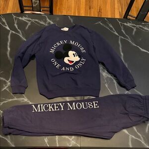 Women Mickey Mouse Navy Sweatshirt and Joggers Set